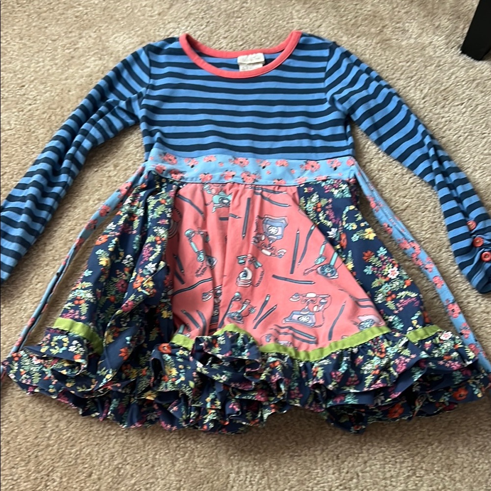 Matilda Jane Striped and Floral Kids Dress